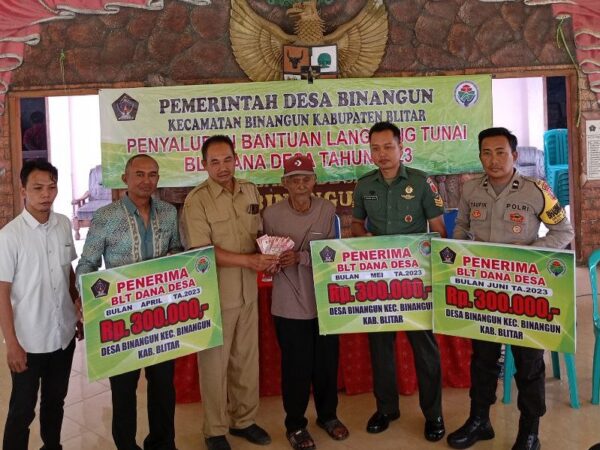 PENYALURAN BANTUAN DANA DESA BLT-DD BULAN APRIL-JUNI TH.2023 DS.BINANGUN KAB. BLITAR