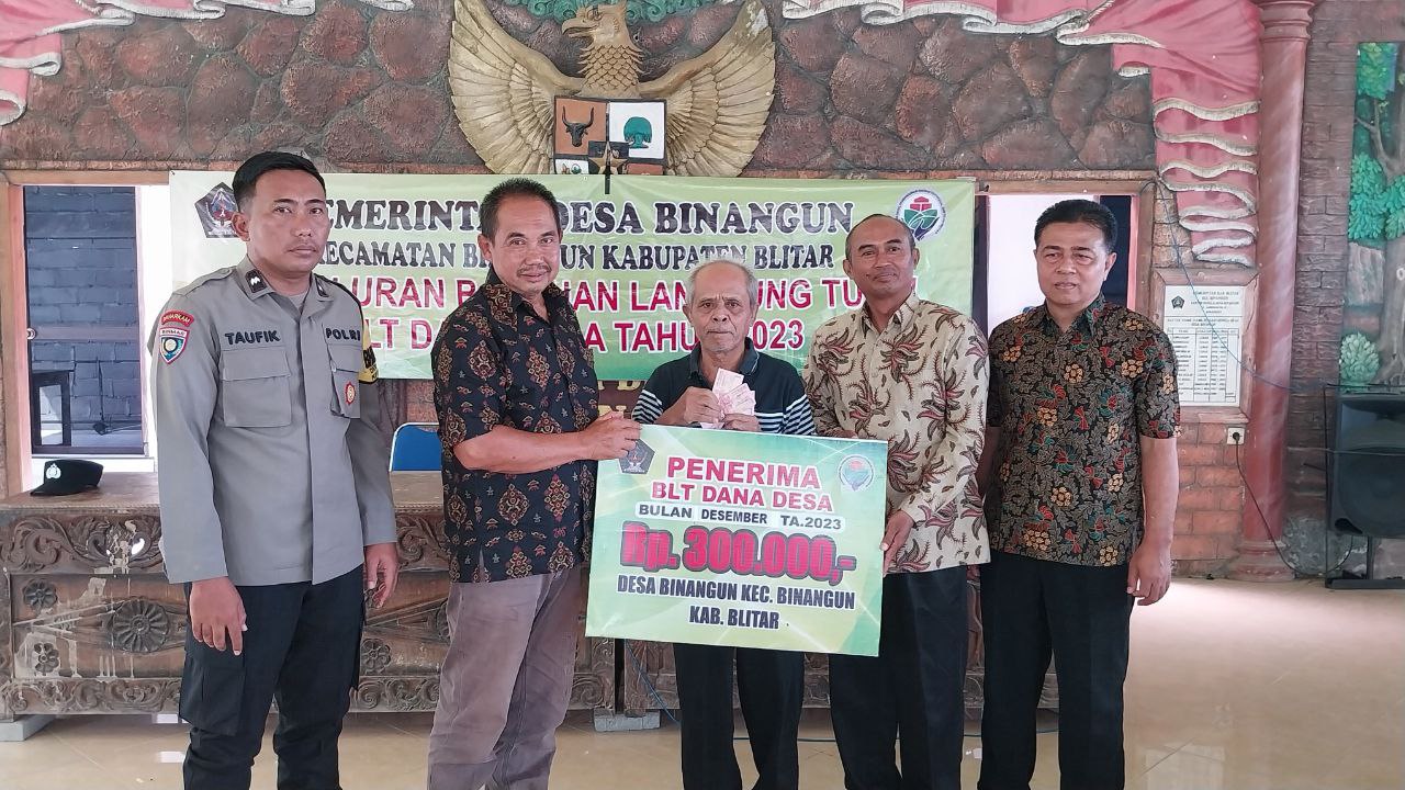 PENYALURAN BANTUAN DANA DESA BLT-DD BULAN DESEMBER TH.2023 DS.BINANGUN KAB. BLITAR