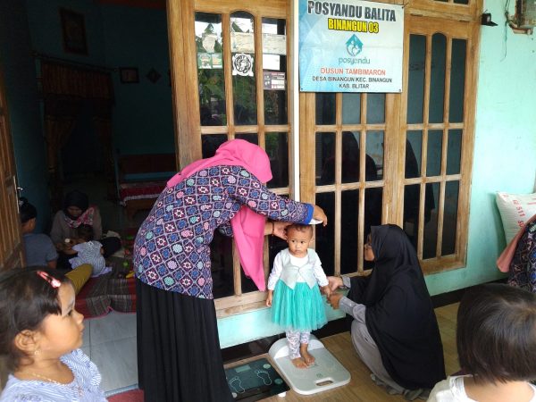 PELAKSANAAN POSYANDU PMT BALITA BULAN APRIL